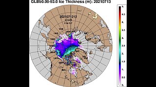 Comparison of Arctic Sea Ice Thickness for 2014-2021 with Margo (July 14, 2021)