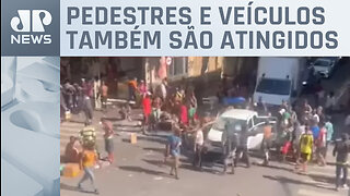 Usuários de drogas depredam carros e tentam invadir comércio em São Paulo