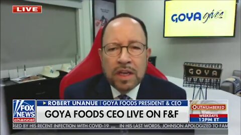 Goya CEO BLASTS "We're one Nation under God, Not one nation under Tweeter"
