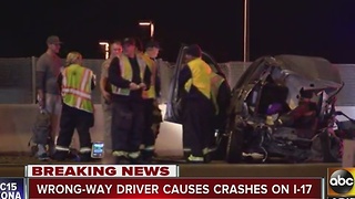 Wrong-way driver causes several crashes on I-17