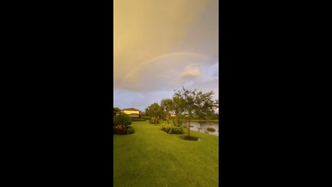 Sunset Rainbow In Paradise (.5 Vertical Version) #4K