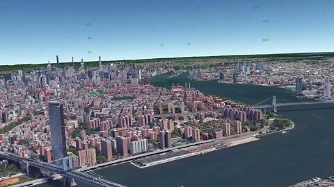 First Test Flight With Google Earth Above New York CIty