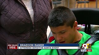 Sensitive Santa visits Cincinnati Children's