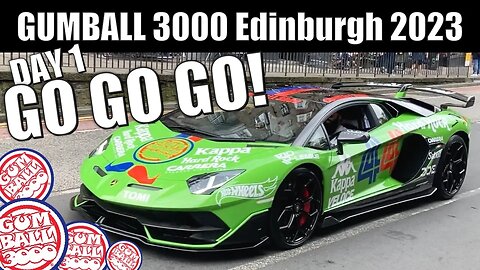 Gumball 3000 Day 1 - Edinburgh 2023 DEPARTING Highlights #dailydrivenexotics #shmee150 #supercars
