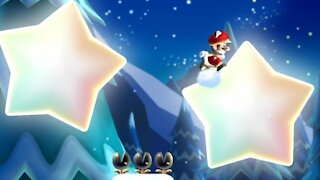 Frosted Glacier-1 Spinning Star Sky (All Star Coins) Nintendo Switch New Super Mario Bros U Deluxe