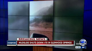 Mudslide shuts down I-70 in Glenwood Springs