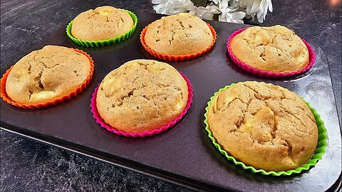 No flour! Easy Apple Cinnamon Oatmeal Muffins. Tasty diet muffins for breakfast!❤️