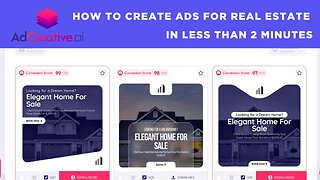 How to create ads for Real Estate in less than 2 minutes - AdCreative.ai Tutorial