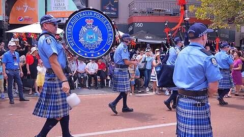 Bagpipes WAPOL Police Pipe Band Scottish Music CNY Perth Chinese New Year Australia