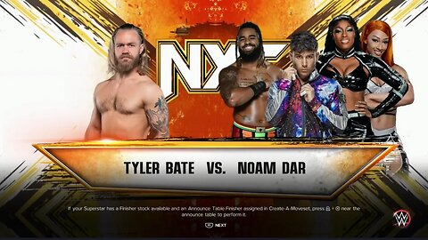 NXT Noam Dar w/The Meta 4 vs Tyler Bate