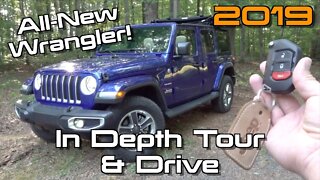 2019 Jeep Wrangler Unlimited Sahara: Start Up, Test Drive & In Depth Tour