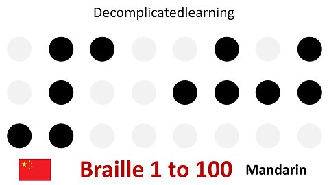 Learn Braille counting 1 - 100 in Mandarin