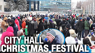 World's largest 'No Vax-Pass' Christmas party at Calgary City Hall