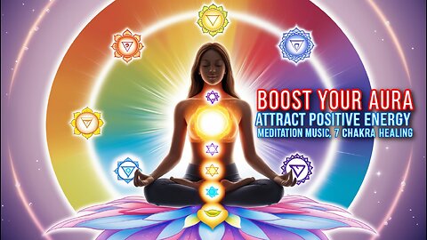 ✨ Boost Your Aura | Attract Positive Energy | Meditation Music, 7 Chakra Healing 🌈