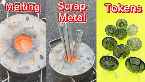 Melting Scrap Aluminum into Green Lantern Corps Tokens