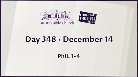 Through the Bible 2022 (Day 348)