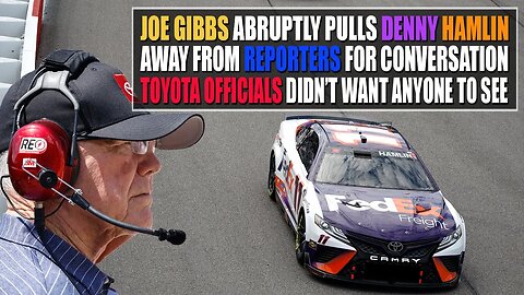Joe Gibbs Abruptly Pulls Denny Hamlin Away From Reporters for Convo Toyota Didn't Want Anyone to See