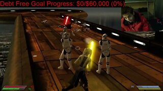 Clone Troopers VS Starkiller In A Battle With Live Commentary In Star Wars Jedi Knight Jedi Academy