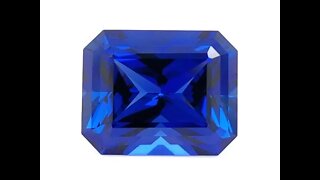 Chatham Radiant Cut Blue Sapphire: Lab Grown Radiant Cut Blue Sapphire