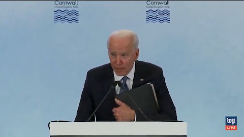 Biden Says He's Going to Get in Trouble with His Staff Then Physically Cowers to the Press