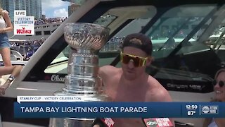 Blake Coleman lifts Stanley Cup LIVE during Bolts victory parade
