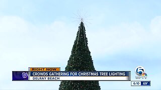 Christmas tree lighting in Delray Beach