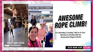 That Was Awesome! Amelia Did Her First Rope Climb | Keto Mom Vlog