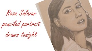 Pencil Portrait of Rosa Salazar