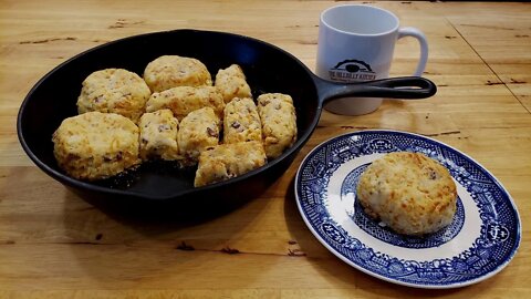 Bacon Cheddar Biscuits - 100 Year Old Recipe - Quick & Easy - The Hillbilly Kitchen