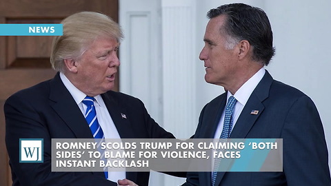 Romney Scolds Trump For Claiming ‘Both Sides’ To Blame For Violence, Faces Instant Backlash