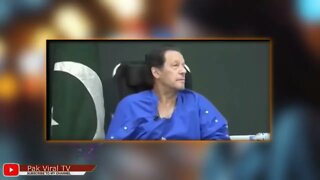 Imran khan video went Viral when he was in hospital and preparing himself for speech