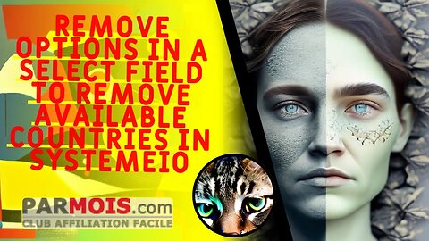 Remove options in a select field to remove available countries in SystemeIO