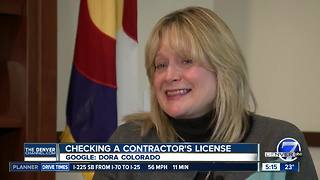 Checking a contractor's license