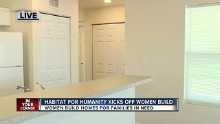 Habitat for Humanity kicks off Women Build 8:30 a.m.