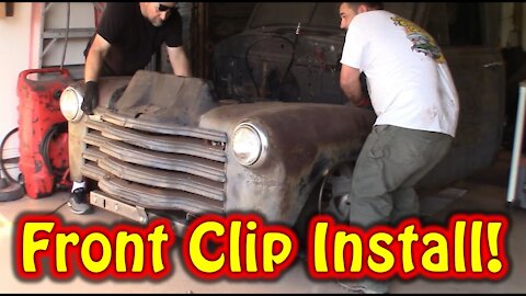 PART 20 - 1952 Chevy 3100 - Front Clip Install!