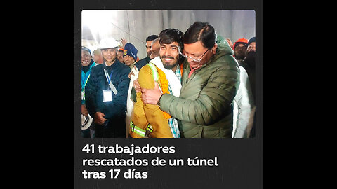 Trabajadores atrapados en un túnel son rescatados tras 17 días