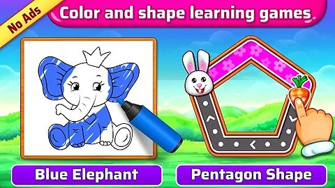 Colors and Shapes - Learn Shapes name with Lucas and Ruby - Fun way to Learn For Kids