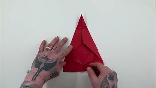 DIY Origami paper fighter jet plane with Ski