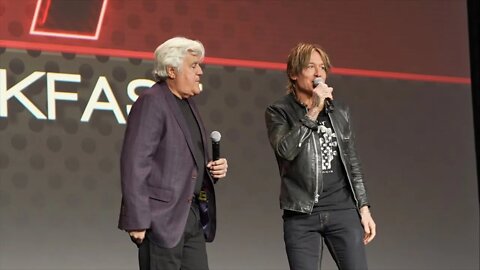 Unveiling of Keith Urbans Mustang and Electric F100 With Jay Leno at SEMA 2021 Vegas