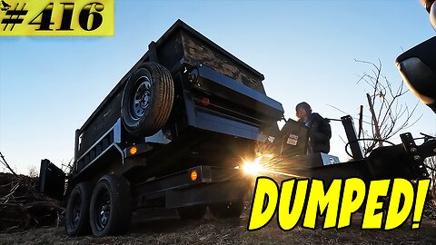 She dumps her dump-trailer. She dumped it.