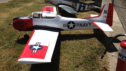 Large Nitro Powered T-28 Trojan RC Plane at Warbirds Over Whatcom