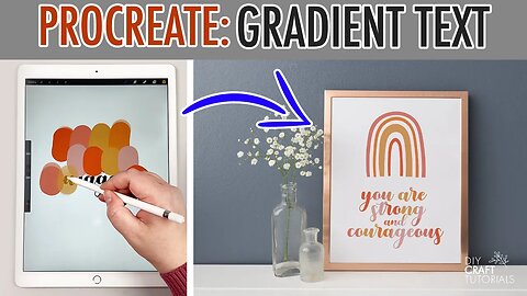 HOW TO CREATE GRADIENT LETTERING IN PROCREATE - Quick And Easy Tutorial!