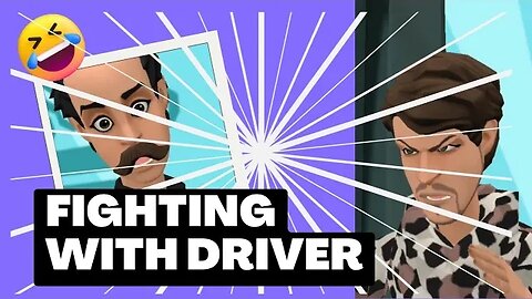 Funny fight with driver Joke cartoon animation 3d comedy urdu