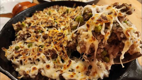 Hamburger Casserole - French Onion Casserole - 1 Pot Meal - Easy Skillet Meal- The Hillbilly Kitchen