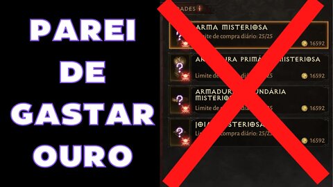 Juntando ouro pra gastar na hora certa - Diablo Immortal