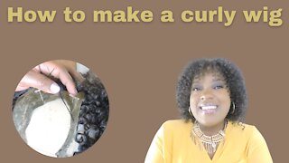 DIY Curly Crochet Wig using Expression water wave #crochet #wig