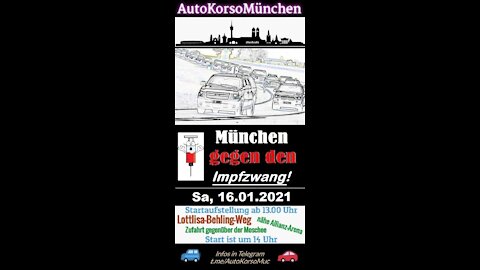 Autokorso München gegen Impfpflicht