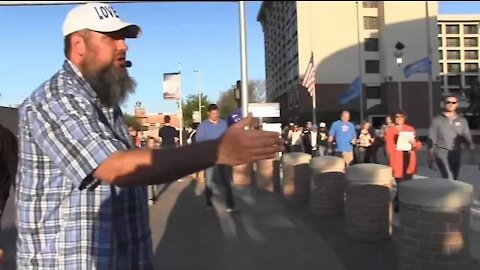 Street Preaching - Oklahoma City Thunder Basketball Game - Street Preacher Kerrigan Skelly