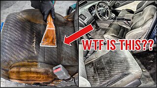 Deep Cleaning The NASTIEST Honda Ever! | Best Seat Extraction | Insane Car Detailing Transformation!