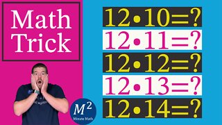 Multiply by 12 Math FAST! 12 times 10 through 14 | Minute Math Tricks - Part 58 #shorts